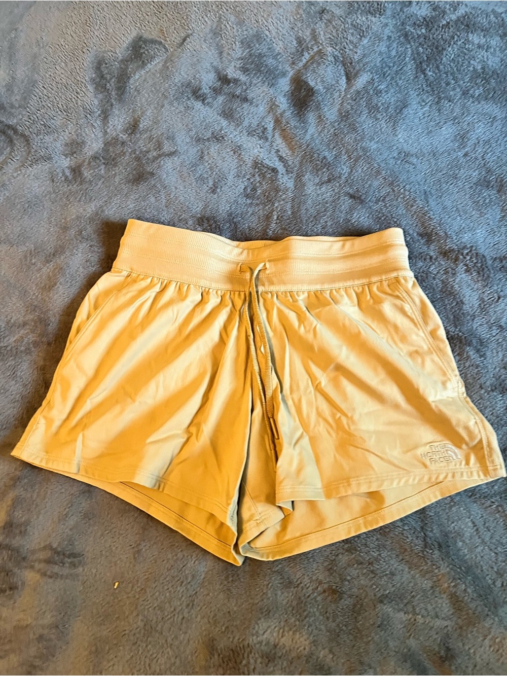 The North Face Women's Light Yellow Athletic Drawstring Shorts